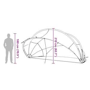 Bazénový dóm 430 x 430 x 210 cm 185T polyester s PU vrstvou - obrázek 18