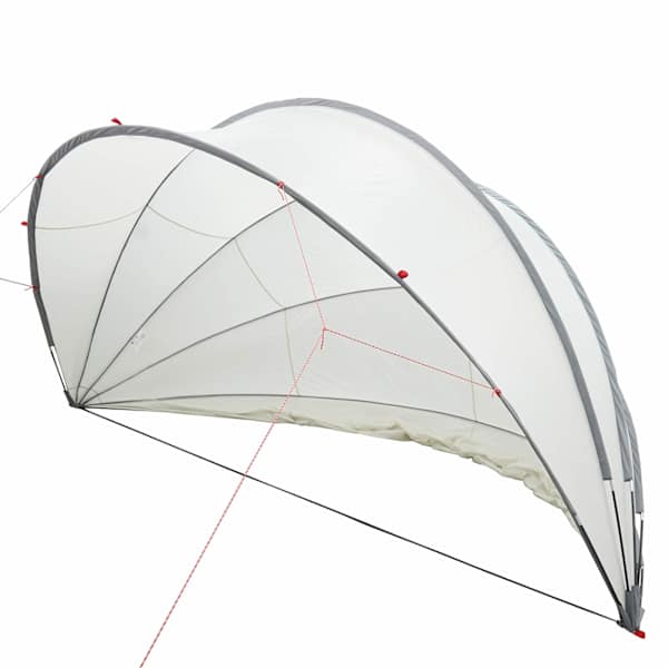 vidaXL Baseni kuppel 430 x 430 x 210 cm 185T pol&uuml;ester PU kattega