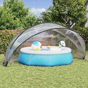 Paviljon za bazen Transparentno 546 x 516 x 250 cm PVC