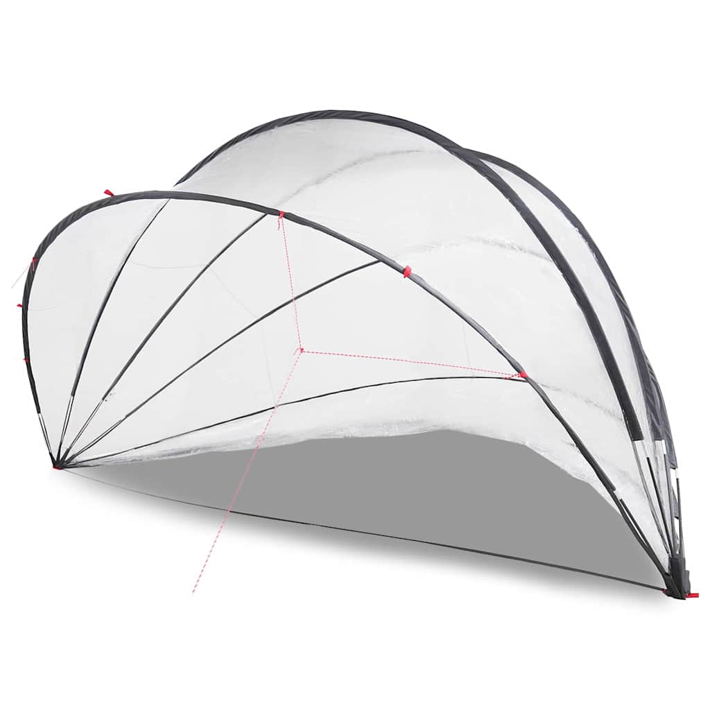 Poolkuppel Gjennomsiktig 546 x 516 x 250 cm PVC - Bilde 3