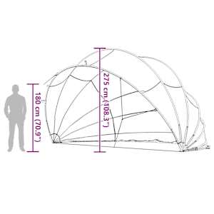 Bazénový dóm 592 x 590 x 275 cm 185T polyester s PU vrstvou - obrázek 18