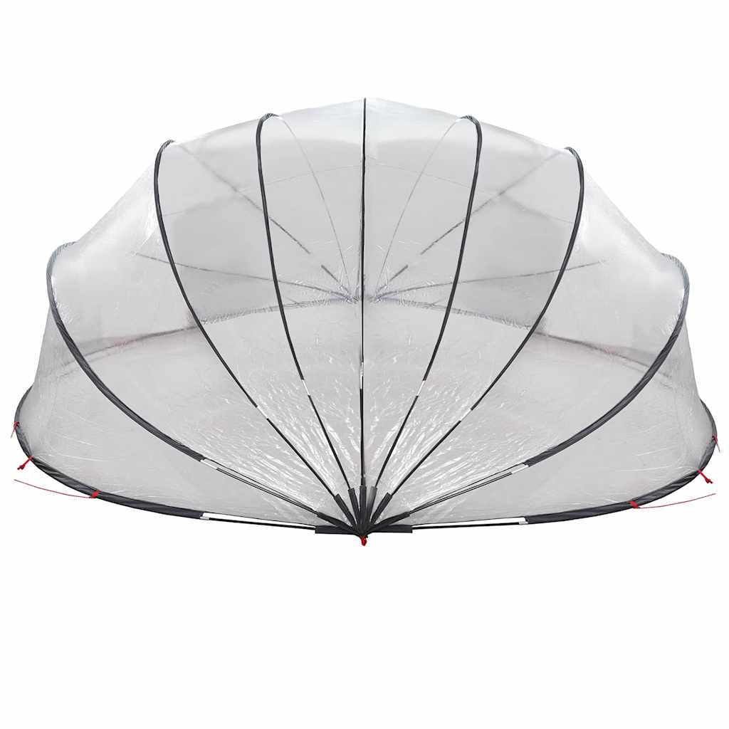 Poolkuppel Gjennomsiktig 592 x 590 x 275 cm PVC - Bilde 9