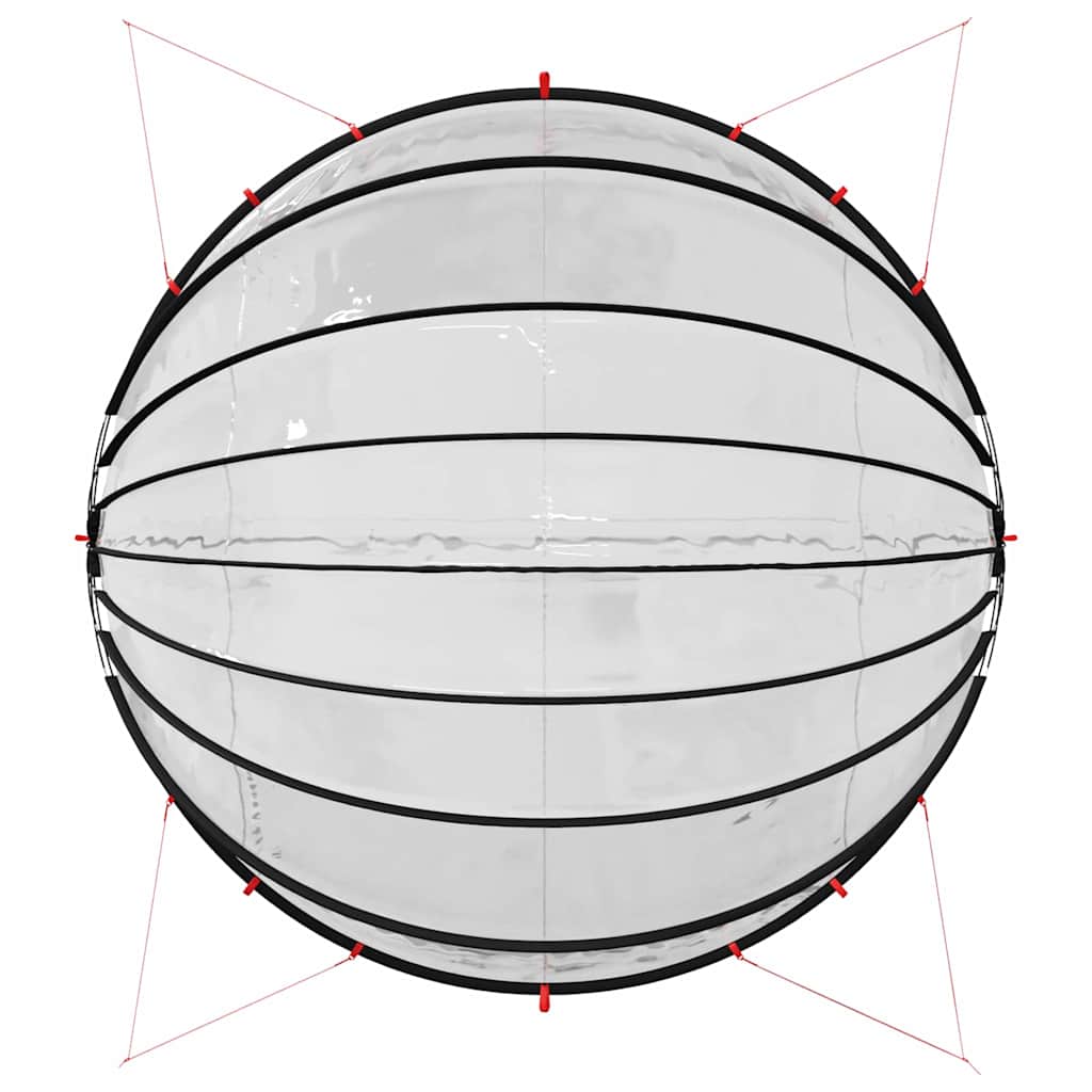 Poolkuppel Gjennomsiktig 592 x 590 x 275 cm PVC - Bilde 11