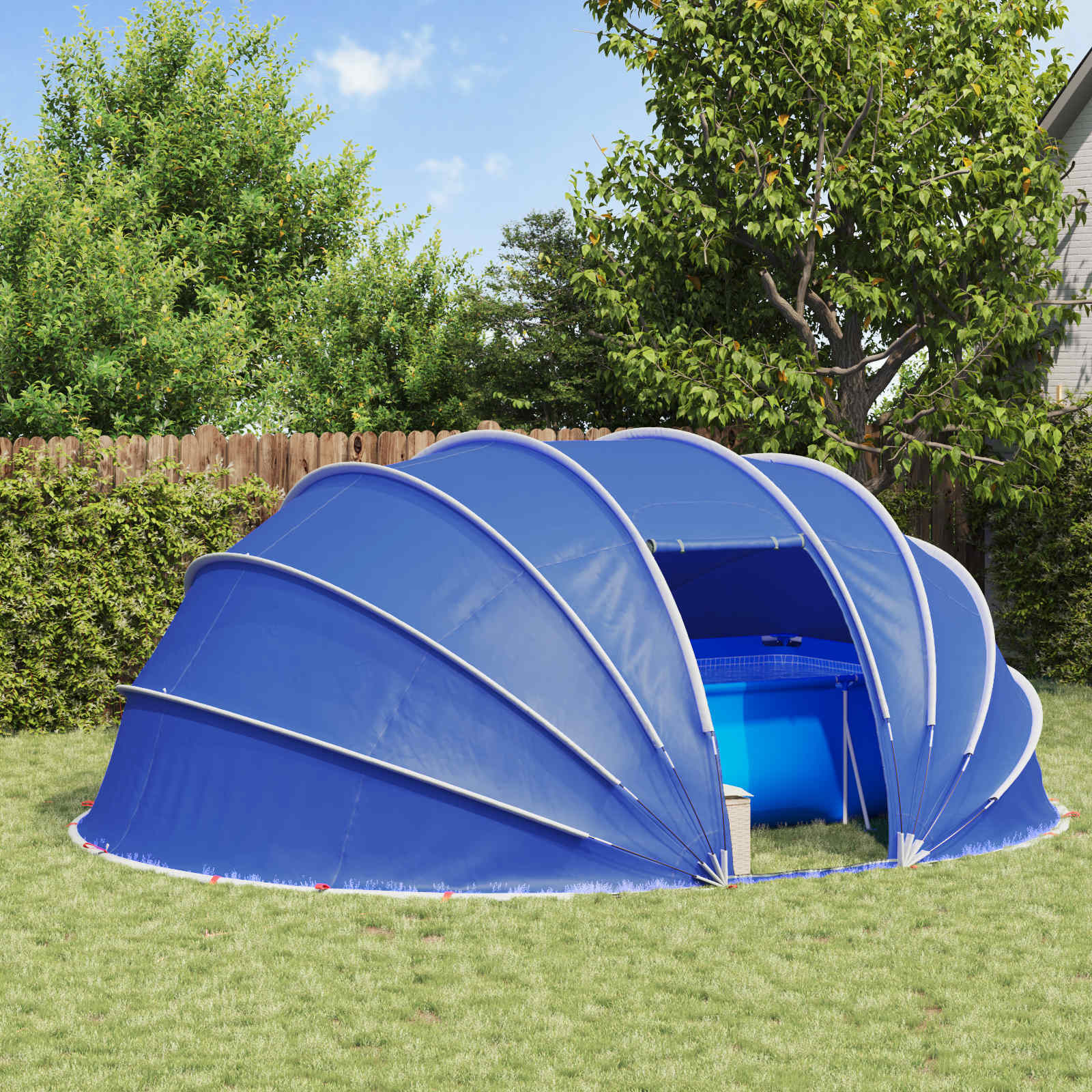 vidaXL Uima-altasteltta kupoli 538 x 440 x 204 cm Azure sininen