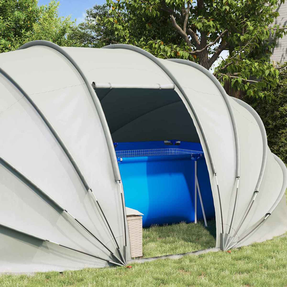 Pooltelt Dome 538 x 440 x 204 cm - Billede 4