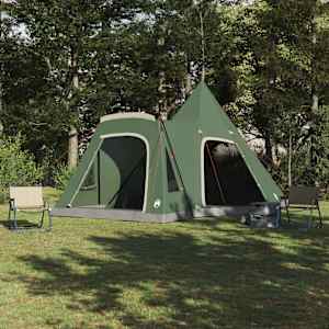 Teepee šotor za 5 oseb s streho Zelena 545 x 450 x 295 cm