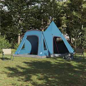 Teepee šotor za 5 oseb s streho Modra 545 x 450 x 295 cm