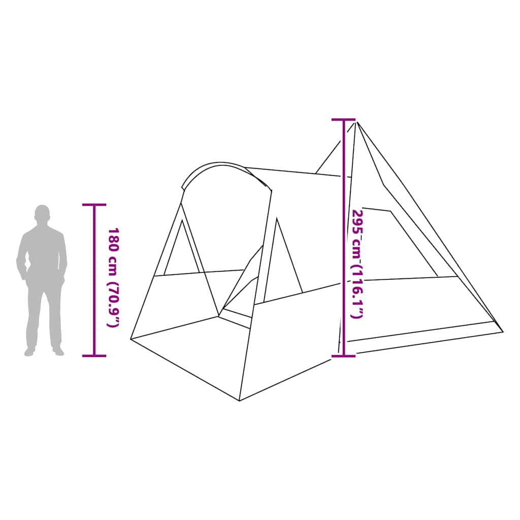 Teepee stan pro 5 osob se střechou Modrá 545 x 450 x 295 cm - obrázek 14
