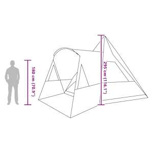Teepee stan pro 5 osob se střechou Modrá 545 x 450 x 295 cm - obrázek 14