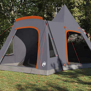 Teepee stan pro 5 osob Šedá a oranžová 545 x 450 x 295 cm - obrázek 3