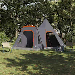 Teepee stan pro 5 osob Šedá a oranžová 545 x 450 x 295 cm - obrázek 1