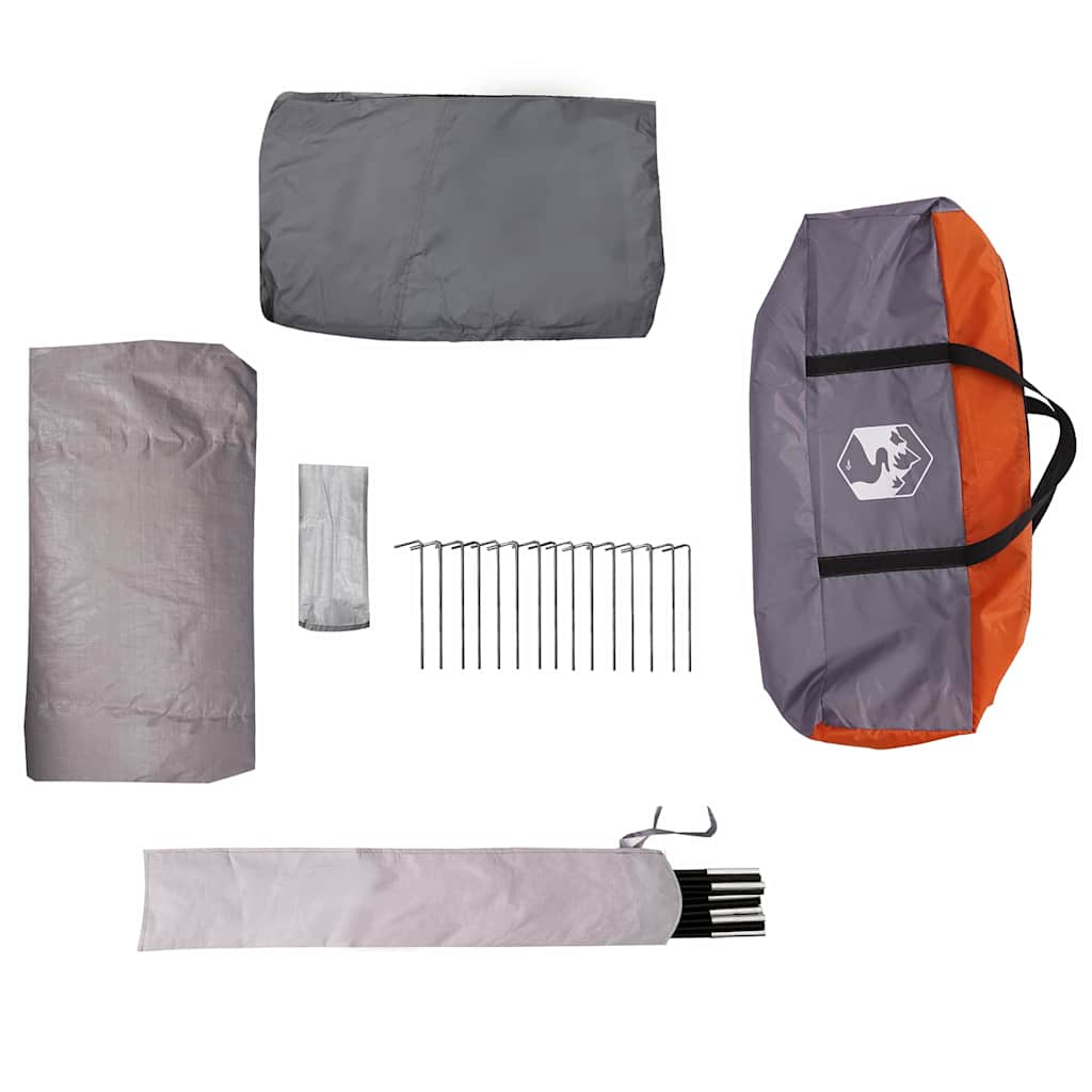 Tunneltelt med tak Grå og Oransje 710 x 460 x 245 cm - Bilde 11