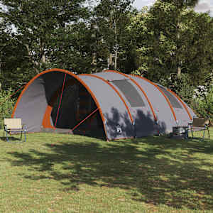 Stan pro 8 osob se střechou Šedá a oranžová 710 x 460 x 245 cm - obrázek 1