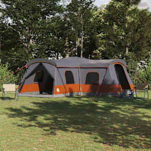 Stan pro 16 osob se střechou Šedá a oranžová 680 x 510 x 210 cm - obrázek 1