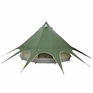 Teepee stan pro 3 osoby Zelená a šedá 312 x 312 x 197 cm - obrázek 8