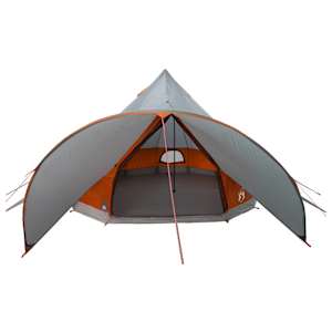 Teepee stan pro 3 osoby Šedá a oranžová 600 x 600 x 347 cm - obrázek 6