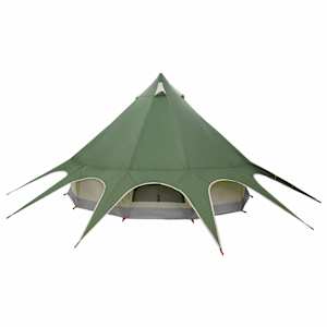 Teepee stan pro 5 osob Zelená a šedá 415 x 415 x 247 cm - obrázek 8