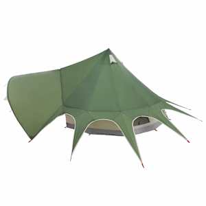 Teepee stan pro 5 osob Zelená a šedá 415 x 415 x 247 cm - obrázek 7