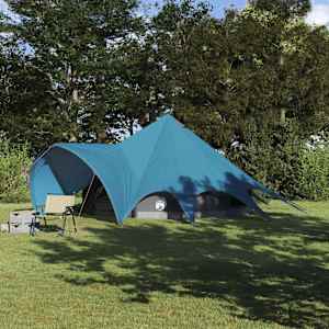 Teepee stan pro 5 osob Modrý a šedý 415 x 415 x 247 cm - obrázek 1