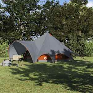 Teepee stan pro 5 osob Šedá a oranžová 415 x 415 x 247 cm - obrázek 1