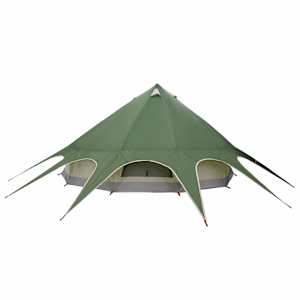 Teepee stan pro 7 osob Zelená a šedá 600 x 600 x 347 cm - obrázek 8
