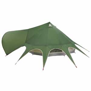 Teepee stan pro 7 osob Zelená a šedá 600 x 600 x 347 cm - obrázek 7