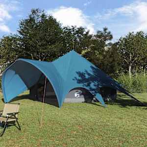 Teepee stan pro 7 osob Modrý a šedý 600 x 600 x 347 cm - obrázek 1