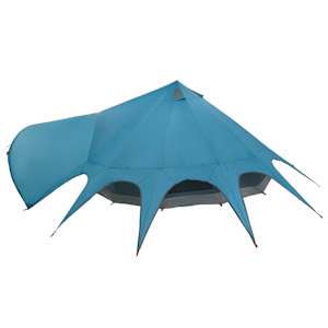 Teepee stan pro 7 osob Modrý a šedý 600 x 600 x 347 cm - obrázek 7