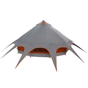 Teepee stan pro 7 osob Šedá a oranžová 600 x 600 x 347 cm - obrázek 8