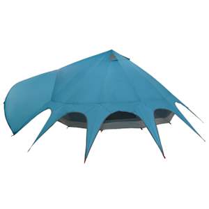 Teepee stan pro 9 osob Modrý a šedý 502 x 502 x 297 cm - obrázek 7