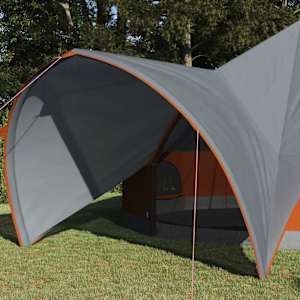Teepee stan pro 9 osob Šedá a oranžová 502 x 502 x 297 cm - obrázek 3