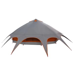 Teepee stan pro 9 osob Šedá a oranžová 502 x 502 x 297 cm - obrázek 8