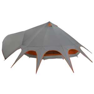Teepee stan pro 9 osob Šedá a oranžová 502 x 502 x 297 cm - obrázek 7