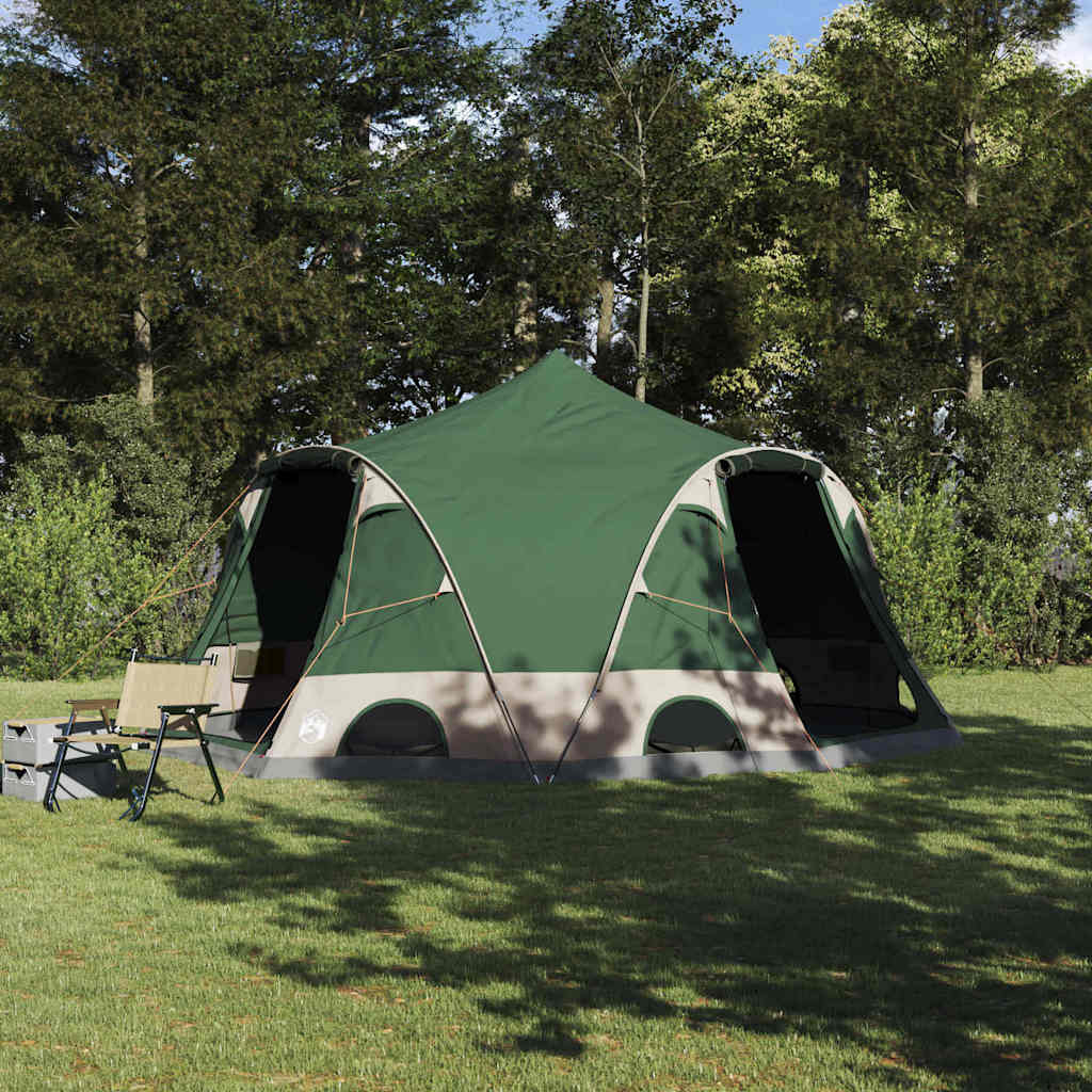 vidaXL Cort cu dome cu acoperiș cu depozitare Verde 505 x 450 x 248 cm