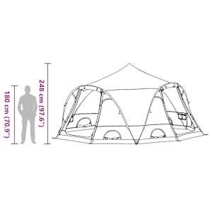 Domek pro 4 osoby se střechou Zelená 505 x 450 x 248 cm - obrázek 13