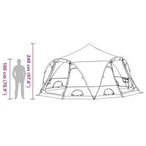 Domek pro 4 osoby se střechou Modrá 505 x 450 x 248 cm - obrázek 13