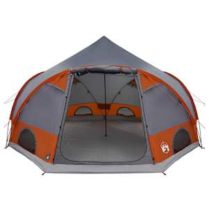 Domek pro 4 osoby Šedá a oranžová 505 x 450 x 248 cm - obrázek 5