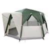 vidaXL Kabiini telk 6 inimesele katusega Roheline 425 x 396 x 222 cm
