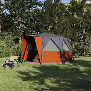 Stan pro 6 osob se střechou Šedá a oranžová 425 x 396 x 222 cm - obrázek 1