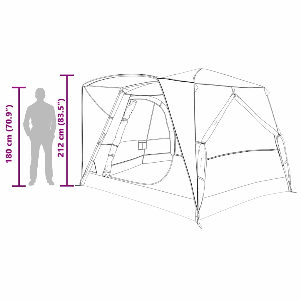 Stan pro 7 osob se střechou Zelená 400 x 350 x 212 cm - obrázek 14