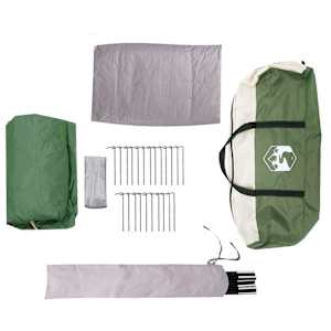 Stan pro 3 osoby se střechou Zelená a bílá 320 x 320 x 203 cm - obrázek 11