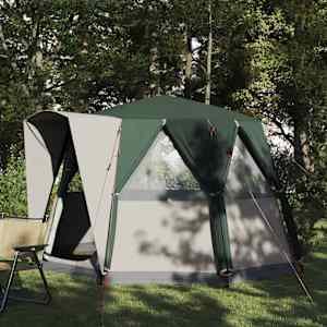 Stan pro 3 osoby se střechou Zelená a bílá 320 x 320 x 203 cm - obrázek 1