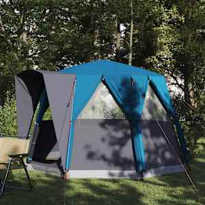 Stan pro 3 osoby se střechou Modrý a šedý 320 x 320 x 203 cm - obrázek 1