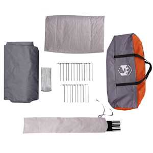 Stan pro 3 osoby se střechou Šedá a oranžová 320 x 320 x 203 cm - obrázek 11