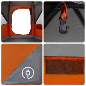 Stan pro 3 osoby se střechou Šedá a oranžová 320 x 320 x 203 cm - obrázek 12