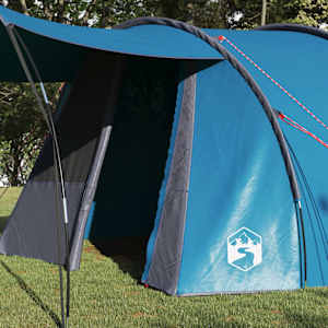 Trojplášťový stan pro 4 osoby Modrý a šedý 740 x 370 x 220 cm - obrázek 3