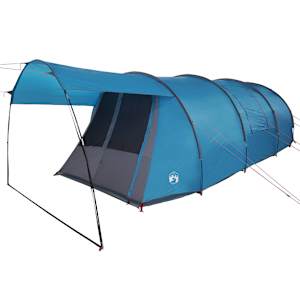 Trojplášťový stan pro 4 osoby Modrý a šedý 740 x 370 x 220 cm - obrázek 4