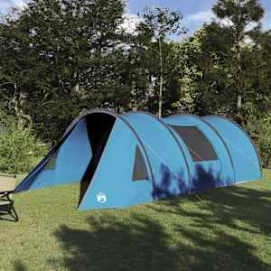 Trojplášťový stan pro 4 osoby Modrý a šedý 778 x 356 x 210 cm - obrázek 1
