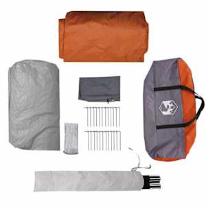 Tunelový stan pro 5 osob Šedá a oranžová 778 x 356 x 210 cm - obrázek 11