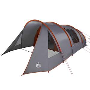 Tunelový stan pro 5 osob Šedá a oranžová 778 x 356 x 210 cm - obrázek 2